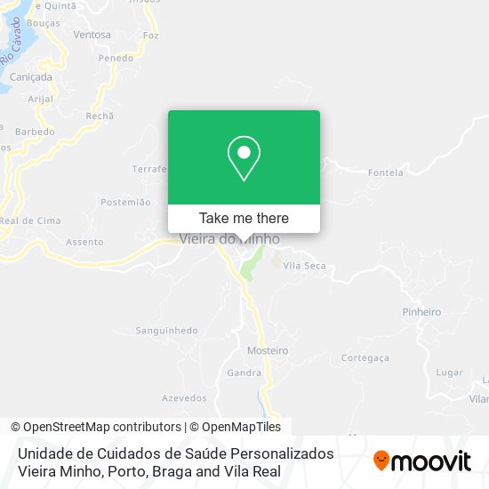 Unidade de Cuidados de Saúde Personalizados Vieira Minho map