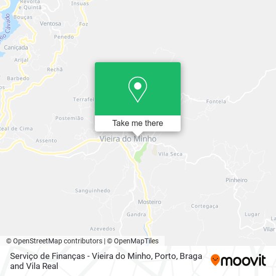 Serviço de Finanças - Vieira do Minho map