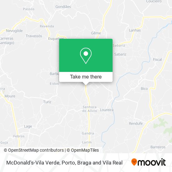 McDonald's-Vila Verde mapa