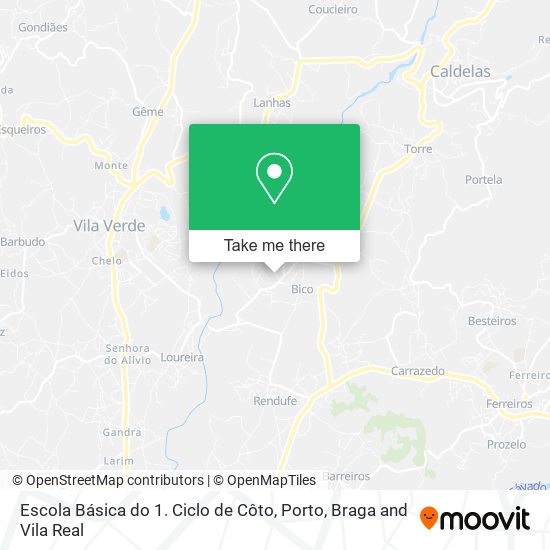 Escola Básica do 1. Ciclo de Côto mapa