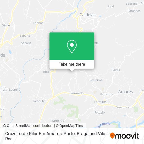 Cruzeiro de Pilar Em Amares mapa