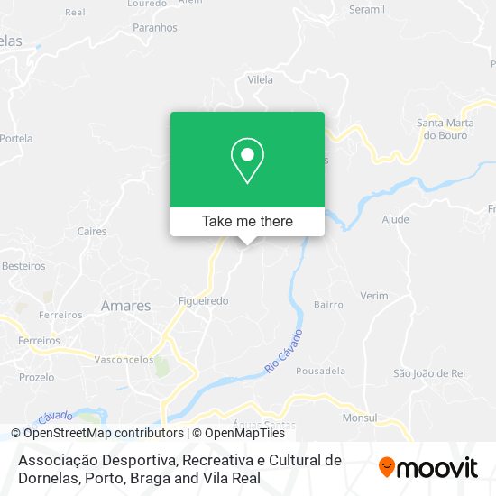Associação Desportiva, Recreativa e Cultural de Dornelas map