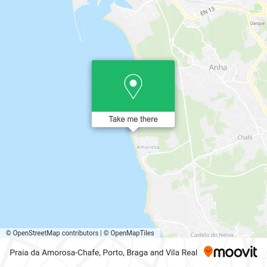 Praia da Amorosa-Chafe map
