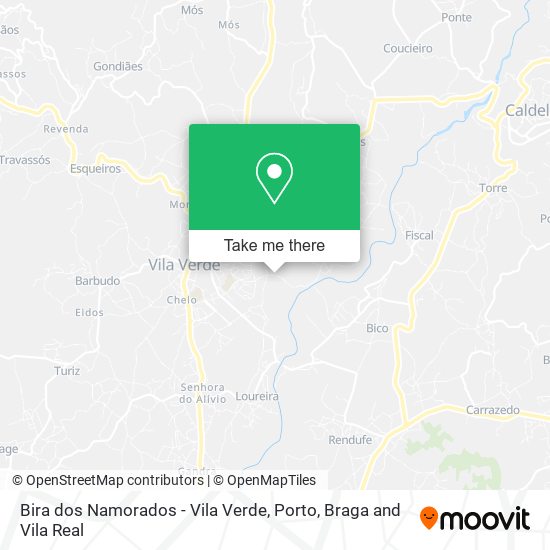 Bira dos Namorados - Vila Verde mapa