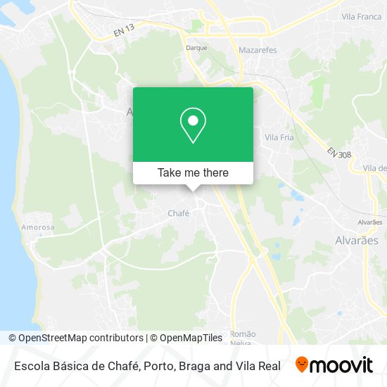 Escola Básica de Chafé map