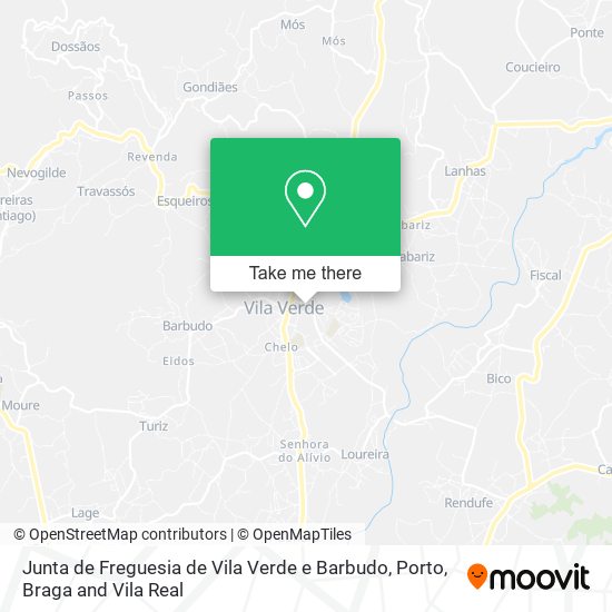 Junta de Freguesia de Vila Verde e Barbudo map