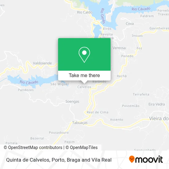 Quinta de Calvelos map