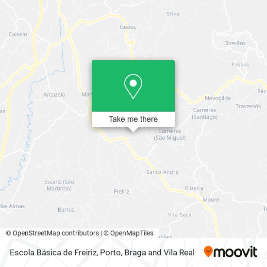 Escola Básica de Freiriz map