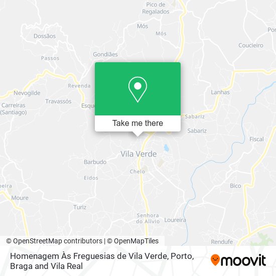 Homenagem Às Freguesias de Vila Verde map