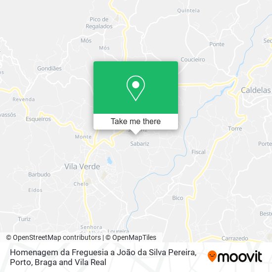 Homenagem da Freguesia a João da Silva Pereira mapa