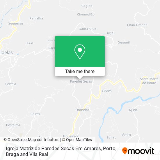Igreja Matriz de Paredes Secas Em Amares map