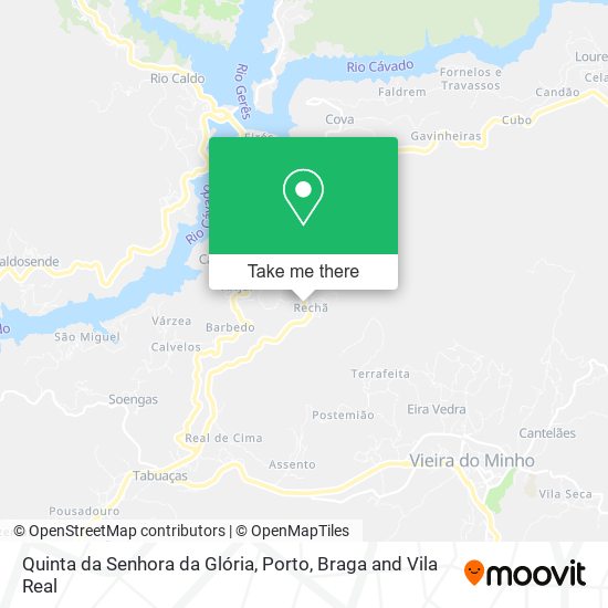 Quinta da Senhora da Glória mapa