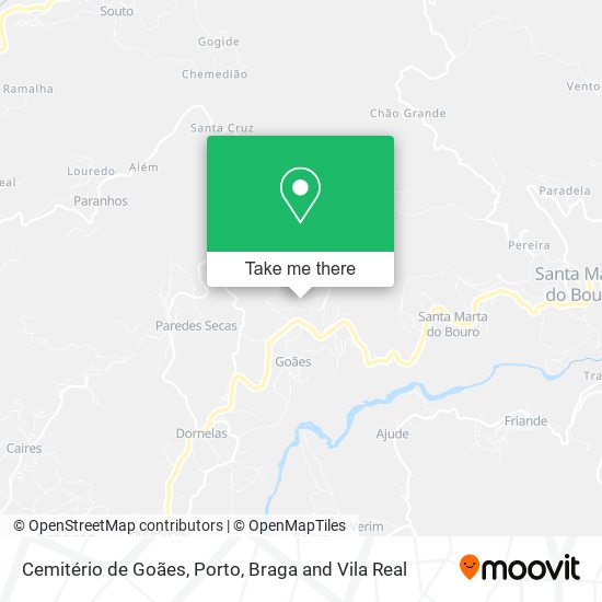 Cemitério de Goães map