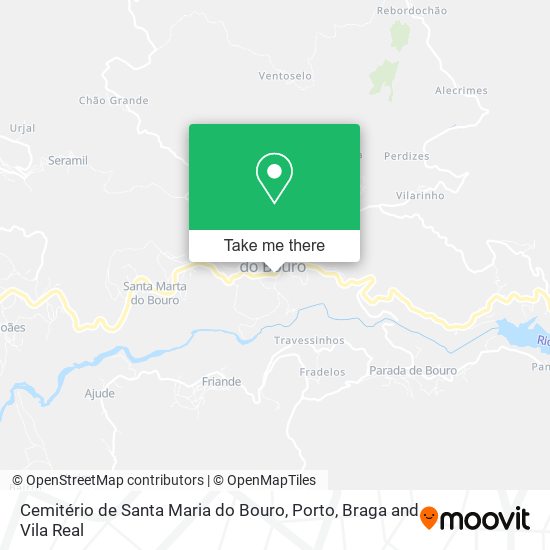 Cemitério de Santa Maria do Bouro mapa