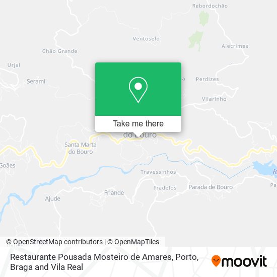Restaurante Pousada Mosteiro de Amares mapa