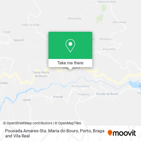 Pousada Amares-Sta. Maria do Bouro map