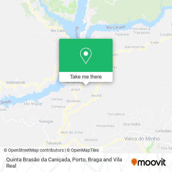 Quinta Brasão da Caniçada map