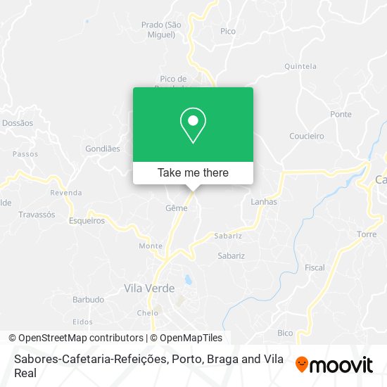 Sabores-Cafetaria-Refeições mapa