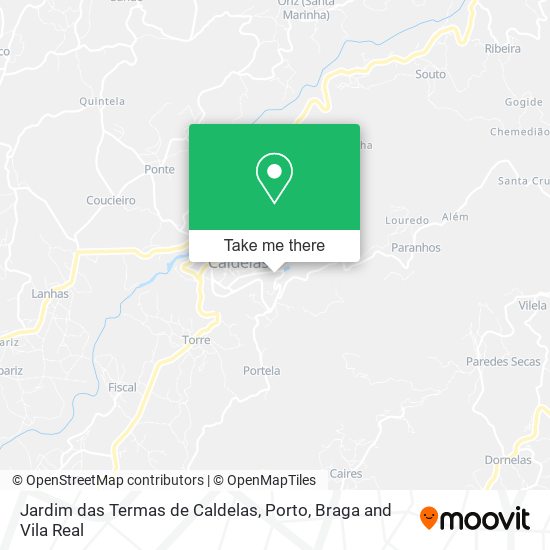 Jardim das Termas de Caldelas mapa