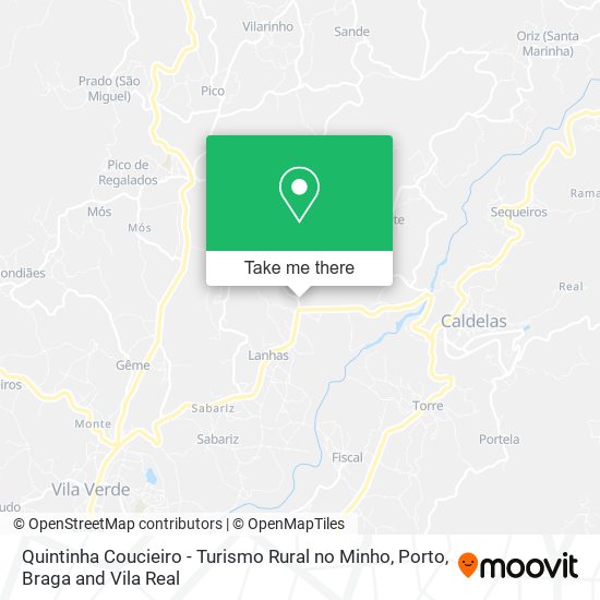 Quintinha Coucieiro - Turismo Rural no Minho map