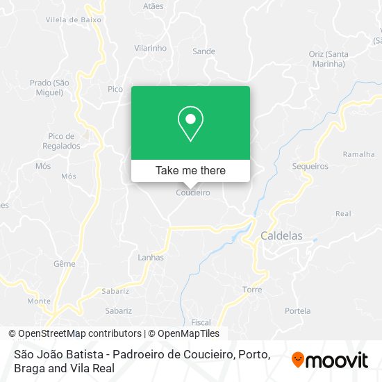 São João Batista - Padroeiro de Coucieiro map