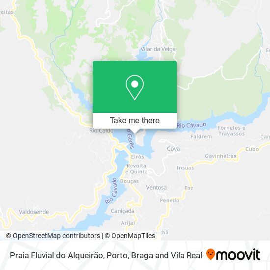 Praia Fluvial do Alqueirão map