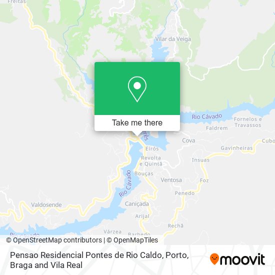 Pensao Residencial Pontes de Rio Caldo mapa