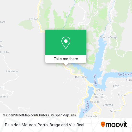 Pala dos Mouros mapa