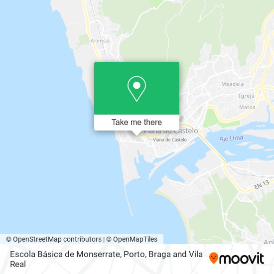 Escola Básica de Monserrate mapa