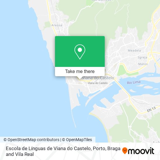 Escola de Línguas de Viana do Castelo mapa