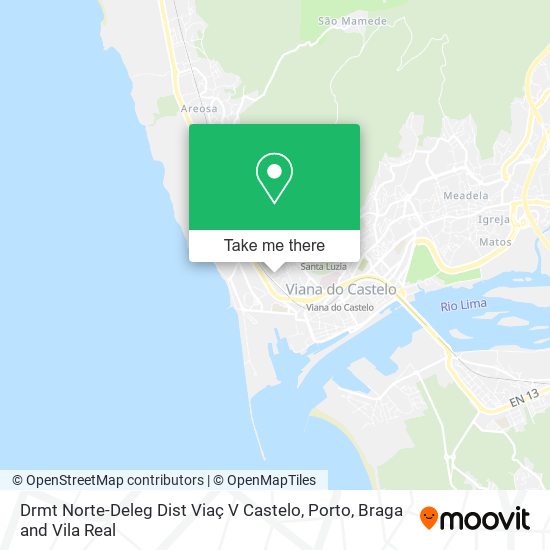 Drmt Norte-Deleg Dist Viaç V Castelo mapa