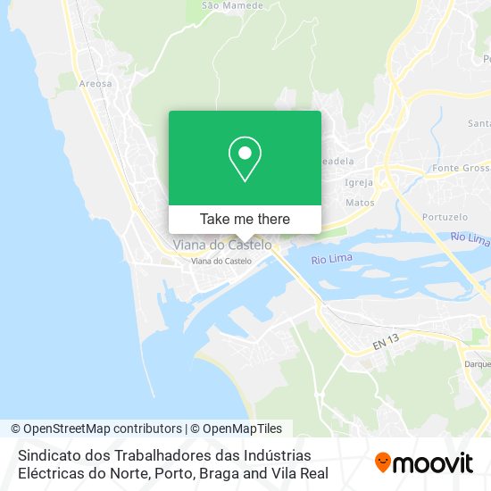 Sindicato dos Trabalhadores das Indústrias Eléctricas do Norte mapa