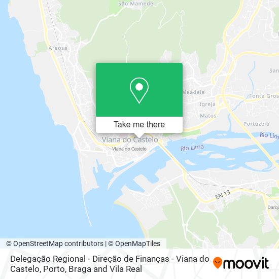 Delegação Regional - Direção de Finanças - Viana do Castelo map