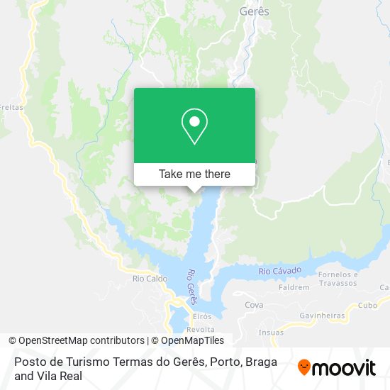 Posto de Turismo Termas do Gerês mapa