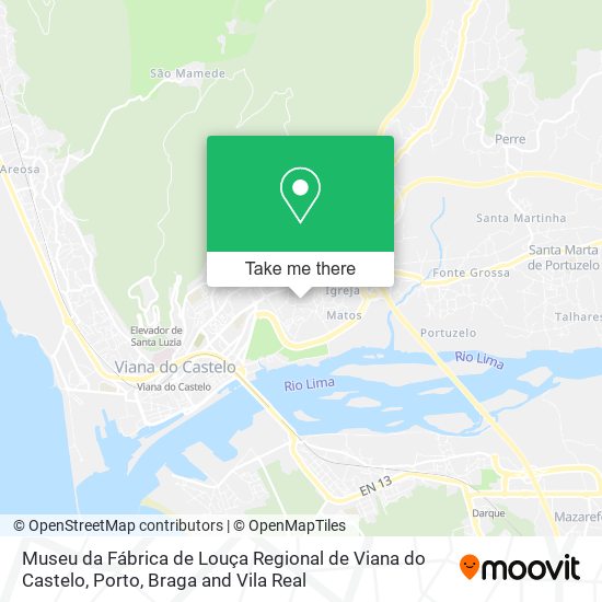 Museu da Fábrica de Louça Regional de Viana do Castelo mapa