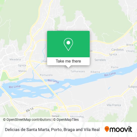 Delicias de Santa Marta map