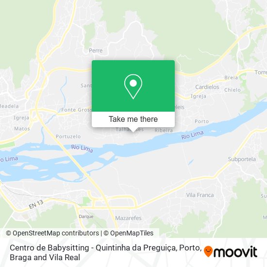 Centro de Babysitting - Quintinha da Preguiça map