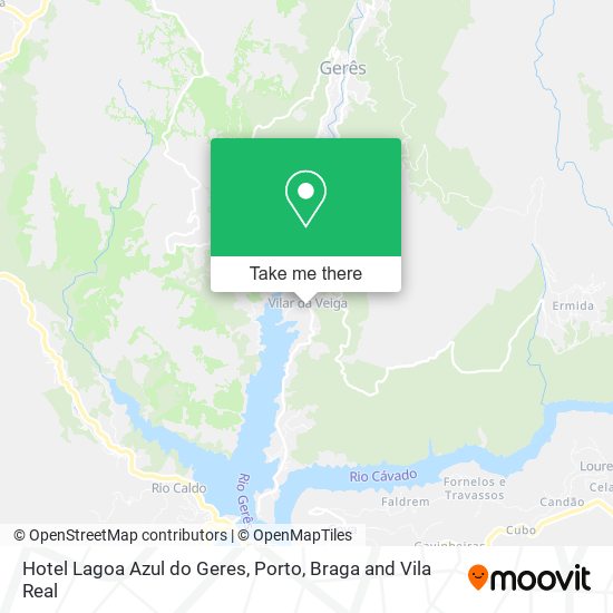 Hotel Lagoa Azul do Geres map