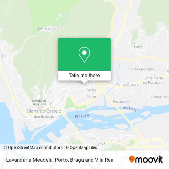Lavandaria Meadela mapa