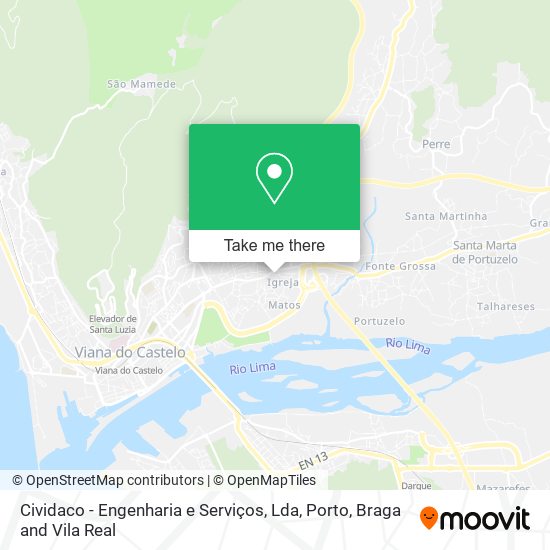 Cividaco - Engenharia e Serviços, Lda map