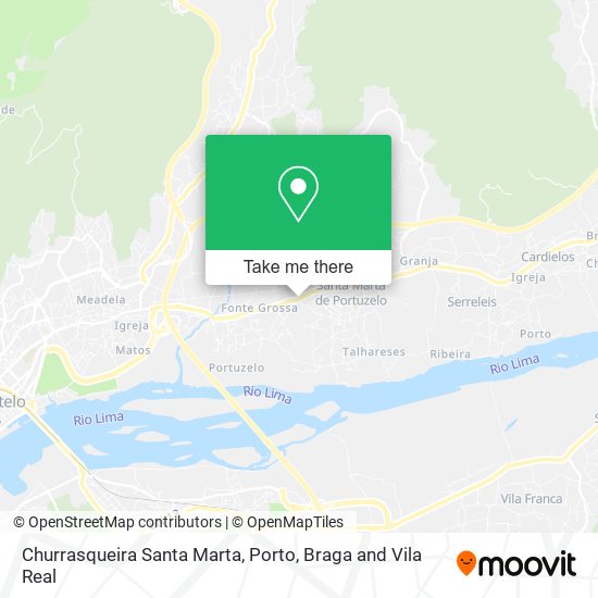 Churrasqueira Santa Marta mapa