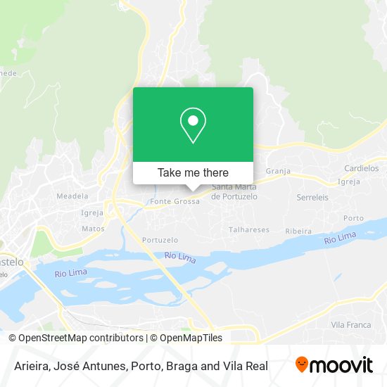 Arieira, José Antunes mapa
