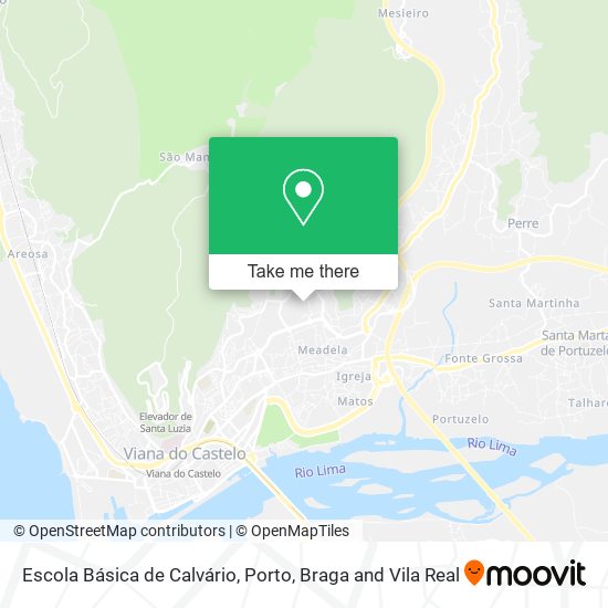 Escola Básica de Calvário map