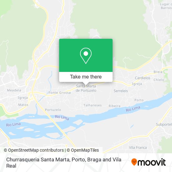 Churrasqueria Santa Marta mapa