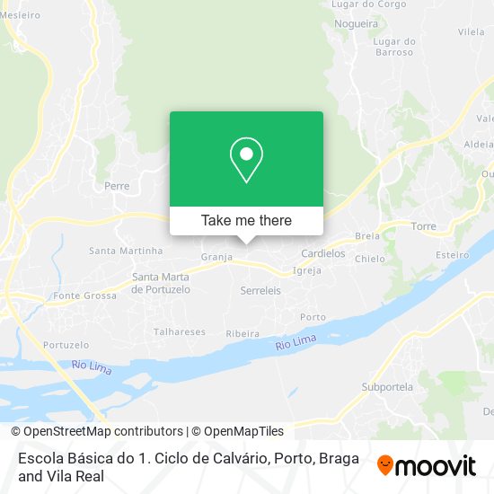 Escola Básica do 1. Ciclo de Calvário map