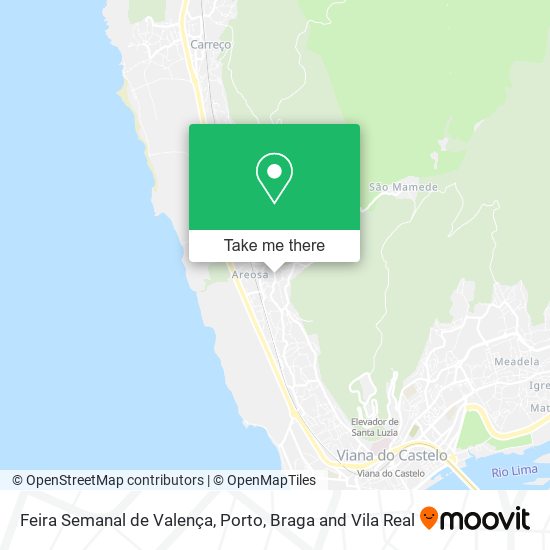 Feira Semanal de Valença mapa
