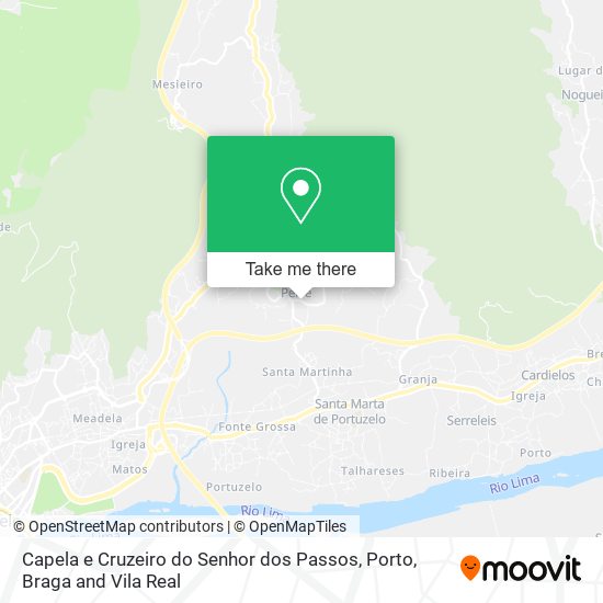 Capela e Cruzeiro do Senhor dos Passos mapa