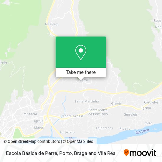 Escola Básica de Perre mapa