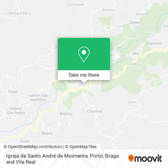 Igreja de Santo André de Moimenta map