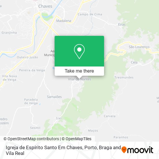 Igreja de Espírito Santo Em Chaves map